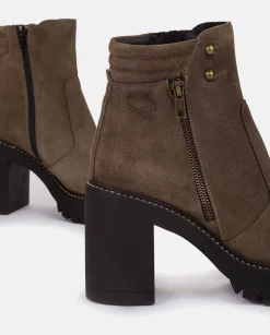 Mujer Yokono Botines|Botín De Tacón TUNA-002 MARRON