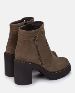 Mujer Yokono Botines|Botín De Tacón TUNA-002 MARRON