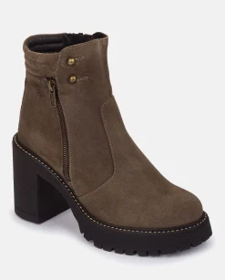 Mujer Yokono Botines|Botín De Tacón TUNA-002 MARRON