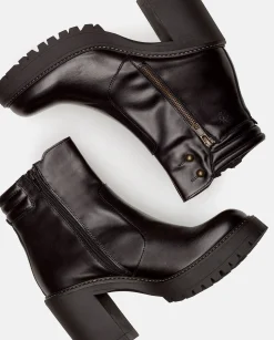 Mujer Yokono Botines|Botín De Tacón TUNA-002 NEGRO