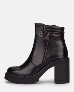 Mujer Yokono Botines|Botín De Tacón TUNA-002 NEGRO