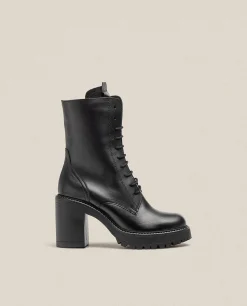 Mujer Yokono Botines|Botín De Tacón TUNA-006 Negro