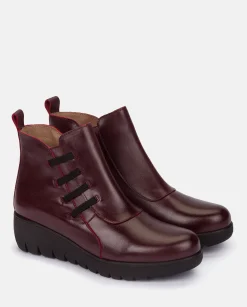 Mujer Yokono Botines|Botín Plano Atenas 033 Burdeos