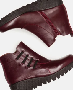 Mujer Yokono Botines|Botín Plano Atenas 033 Burdeos