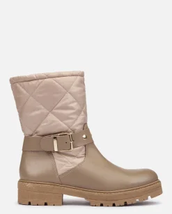 Mujer Yokono Botines|Botín Plano BERNA-003 Beige
