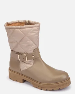 Mujer Yokono Botines|Botín Plano BERNA-003 Beige