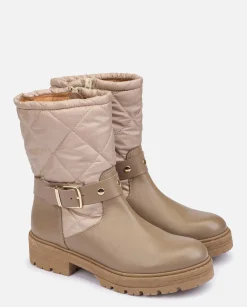 Mujer Yokono Botines|Botín Plano BERNA-003 Beige