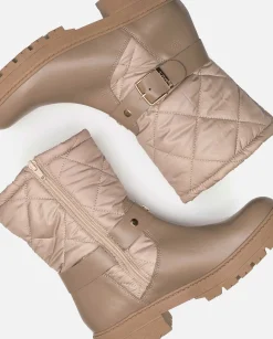 Mujer Yokono Botines|Botín Plano BERNA-003 Beige