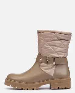 Mujer Yokono Botines|Botín Plano BERNA-003 Beige