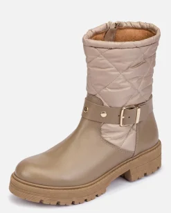 Mujer Yokono Botines|Botín Plano BERNA-003 Beige