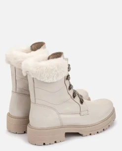 Mujer Yokono Botines|Botín Plano BERNA-001 Beige