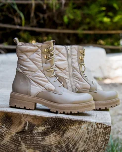 Mujer Yokono Botines|Botín Plano BERNA-007 Beige