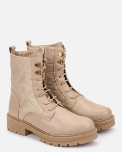 Mujer Yokono Botines|Botín Plano BERNA-007 Beige