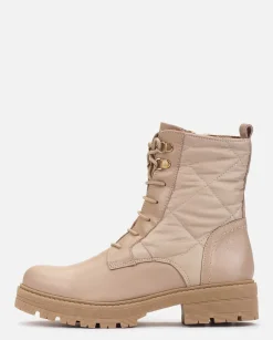 Mujer Yokono Botines|Botín Plano BERNA-007 Beige