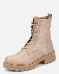 Mujer Yokono Botines|Botín Plano BERNA-007 Beige