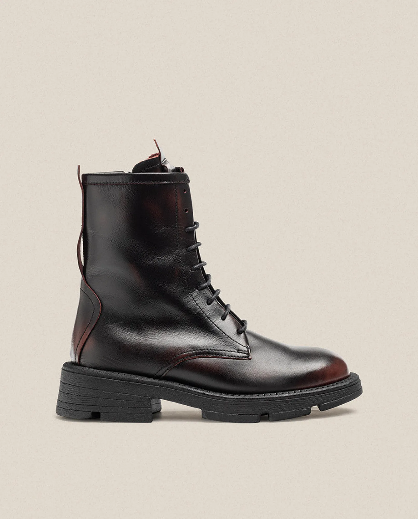 Mujer Yokono Botines|Botín Plano ELZE-003 Burdeos