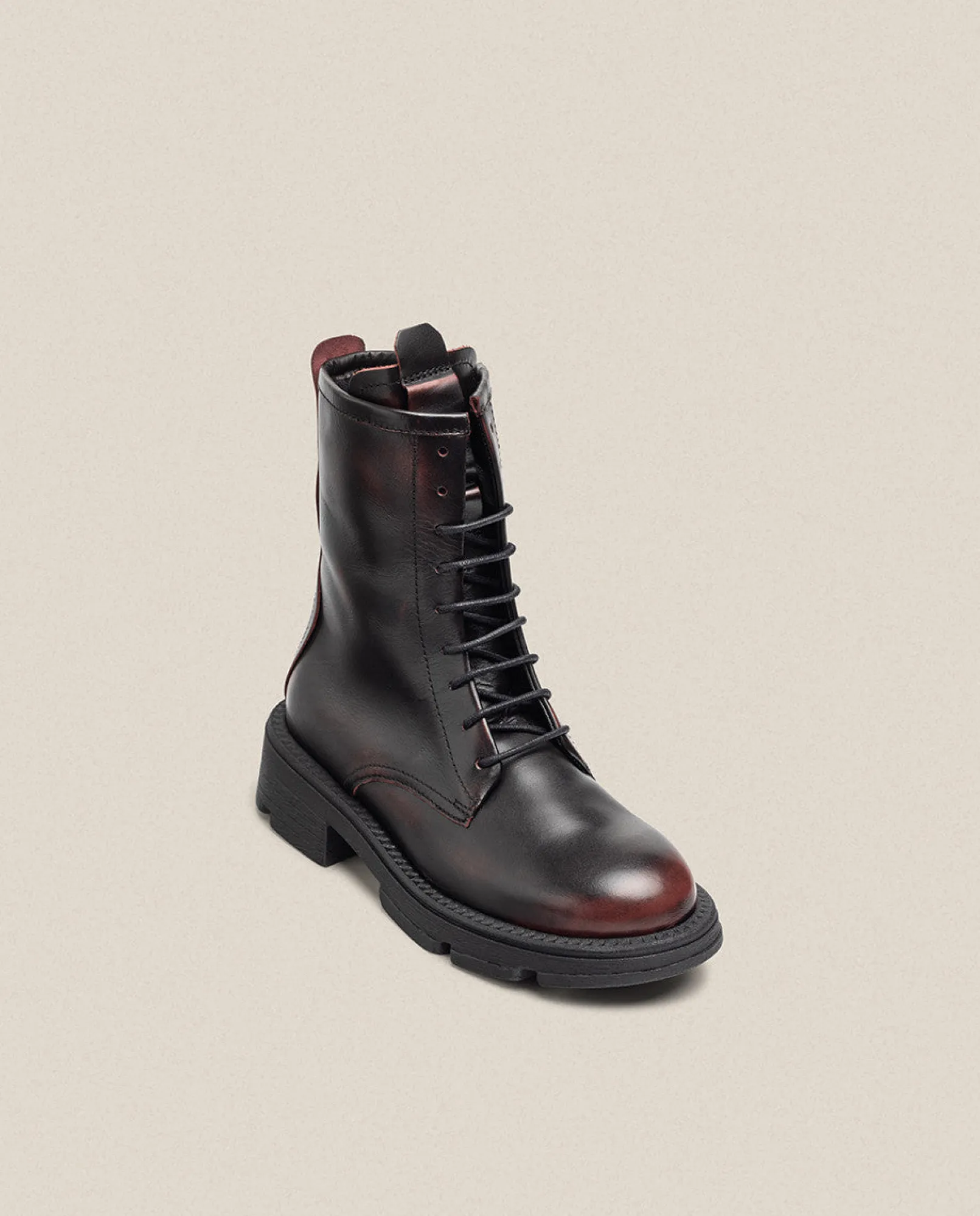 Mujer Yokono Botines|Botín Plano ELZE-003 Burdeos