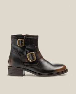 Mujer Yokono Botines|Botín Plano MONS-006 Marrón