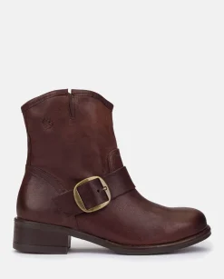 Mujer Yokono Botines|Botín Plano MONS-001 MARRON