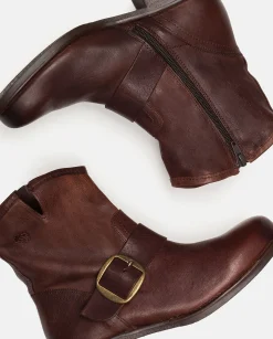 Mujer Yokono Botines|Botín Plano MONS-001 MARRON