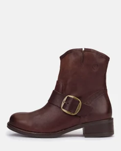 Mujer Yokono Botines|Botín Plano MONS-001 MARRON