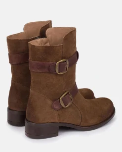 Mujer Yokono Botines|Botín Plano MONS-003 MARRON