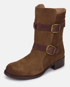 Mujer Yokono Botines|Botín Plano MONS-003 MARRON