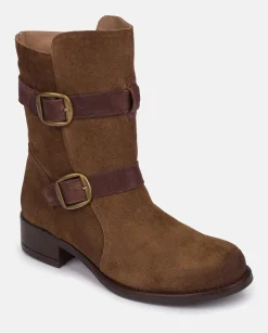 Mujer Yokono Botines|Botín Plano MONS-003 MARRON