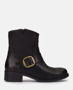 Mujer Yokono Botines|Botín Plano MONS-001 NEGRO