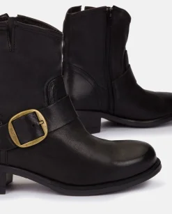 Mujer Yokono Botines|Botín Plano MONS-001 NEGRO
