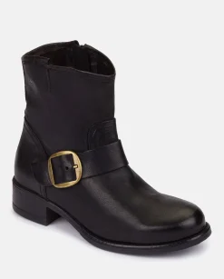 Mujer Yokono Botines|Botín Plano MONS-001 NEGRO