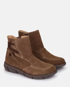 Mujer Yokono Botines|Botín Plano OLBA-001 MARRON