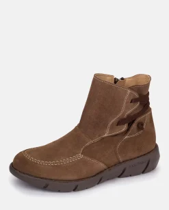 Mujer Yokono Botines|Botín Plano OLBA-001 MARRON