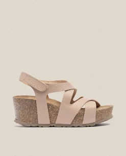 Mujer Yokono Sandalias De Cuña|Sandalia Cuña Bari 303 Beige