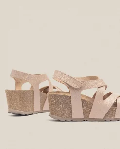 Mujer Yokono Sandalias De Cuña|Sandalia Cuña Bari 303 Beige
