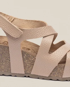 Mujer Yokono Sandalias De Cuña|Sandalia Cuña Bari 303 Beige