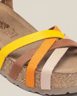 Mujer Yokono Sandalias De Cuña|Sandalia Cuña Bari 302 Beige