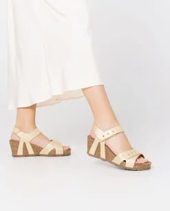 Mujer Yokono Sandalias De Cuña|Sandalia Cuña Cadiz 303 Dorado