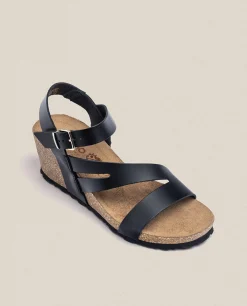 Mujer Yokono Sandalias De Cuña|Sandalia Cuña Cadiz 302 Negro