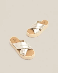 Mujer Yokono Sandalias De Plataforma|Sandalia De Plataforma CARMEN-004 Dorado