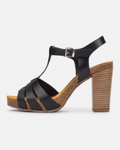 Mujer Yokono Sandalias De Tacón|Sandalia De Tacón Caracas 101 Negro
