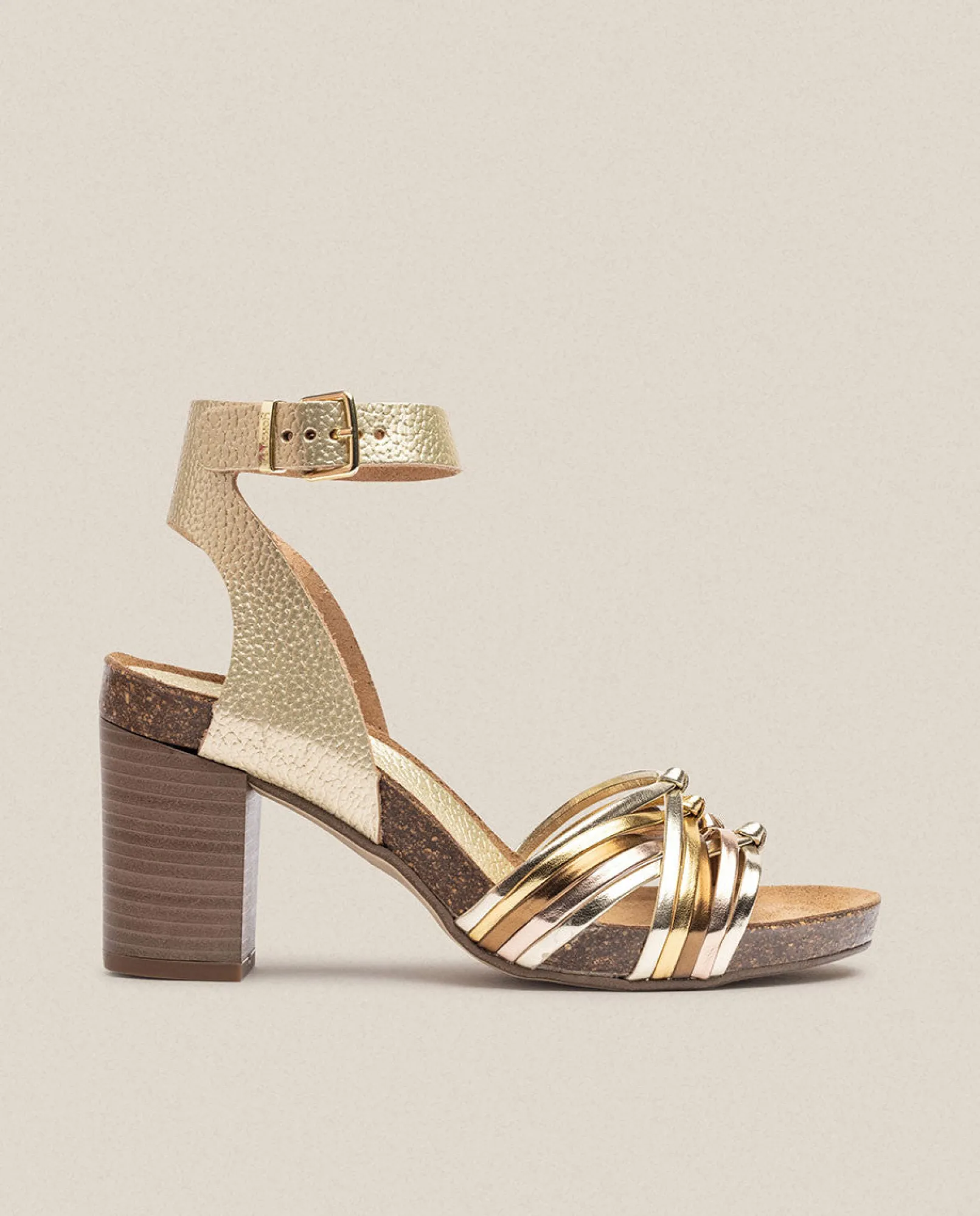 Mujer Yokono Sandalias De Tacón|Sandalia De Tacón Ponza 005 Dorado