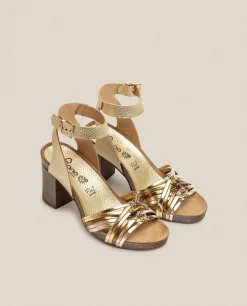 Mujer Yokono Sandalias De Tacón|Sandalia De Tacón Ponza 005 Dorado
