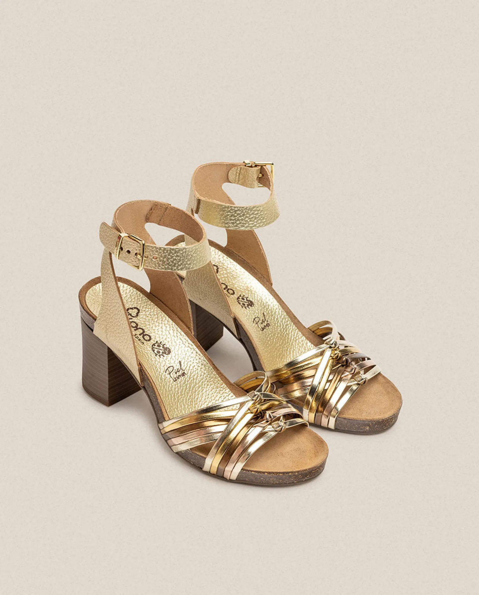 Mujer Yokono Sandalias De Tacón|Sandalia De Tacón Ponza 005 Dorado