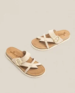 Mujer Yokono Sandalias Planas|Sandalia Plana Arena 003 Beige