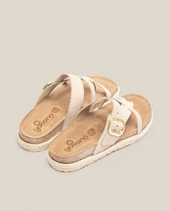 Mujer Yokono Sandalias Planas|Sandalia Plana Arena 003 Beige
