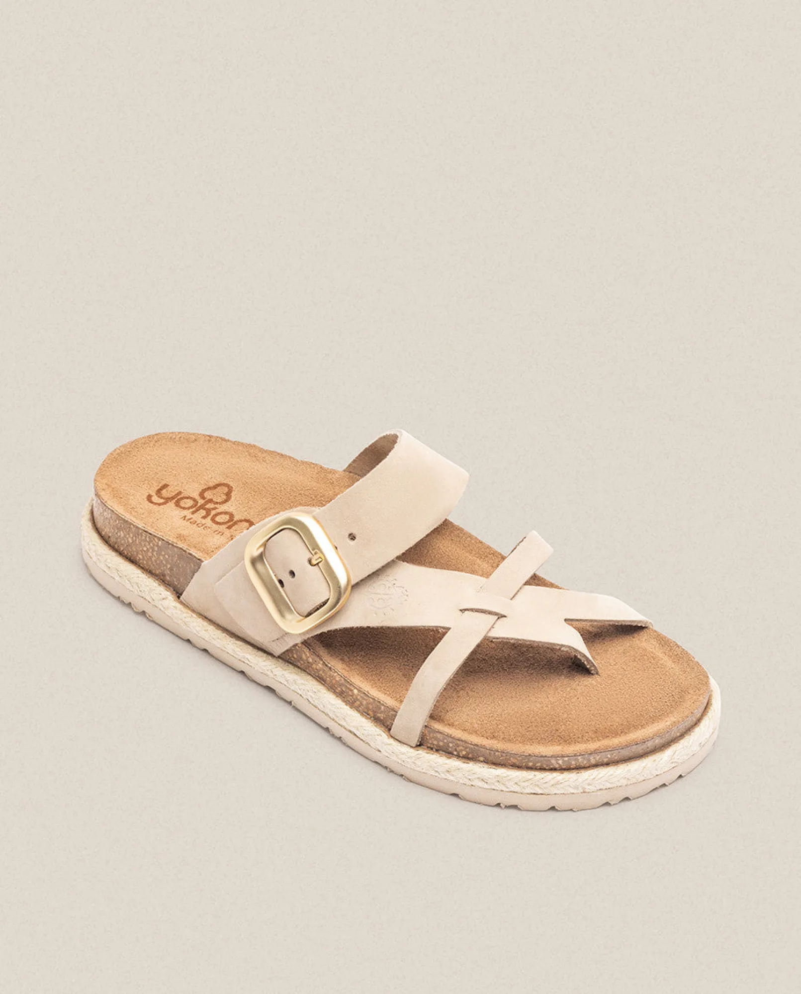 Mujer Yokono Sandalias Planas|Sandalia Plana Arena 003 Beige