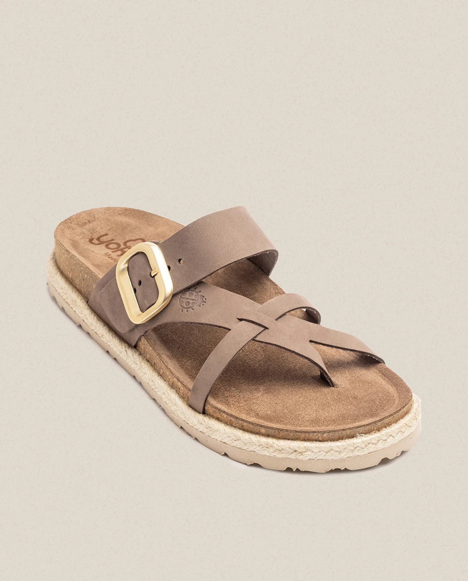 Mujer Yokono Sandalias De Plataforma|Sandalias Planas|Sandalia Plana Arena 003 Marrón
