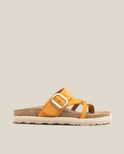 Mujer Yokono Sandalias De Plataforma|Sandalias Planas|Sandalia Plana Arena 003 Naranja
