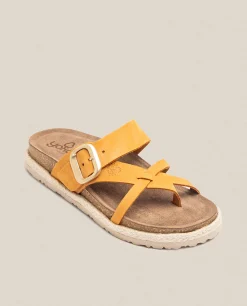 Mujer Yokono Sandalias De Plataforma|Sandalias Planas|Sandalia Plana Arena 003 Naranja